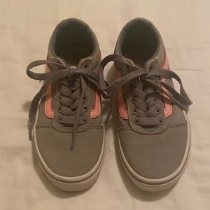 Girls Grey and Pink Vans
